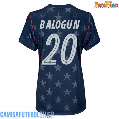 Camisa de time de futebol Estados Unidos Folarin Balogun #20 Replicas 2º Equipamento Feminina Mundo 2026 Manga Curta